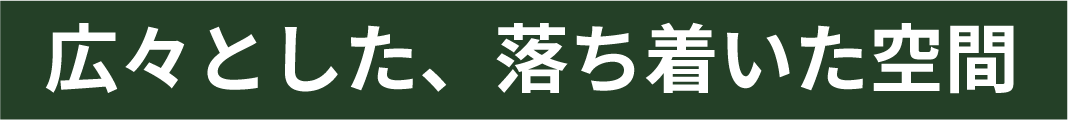 広々とした、落ち着いた空間